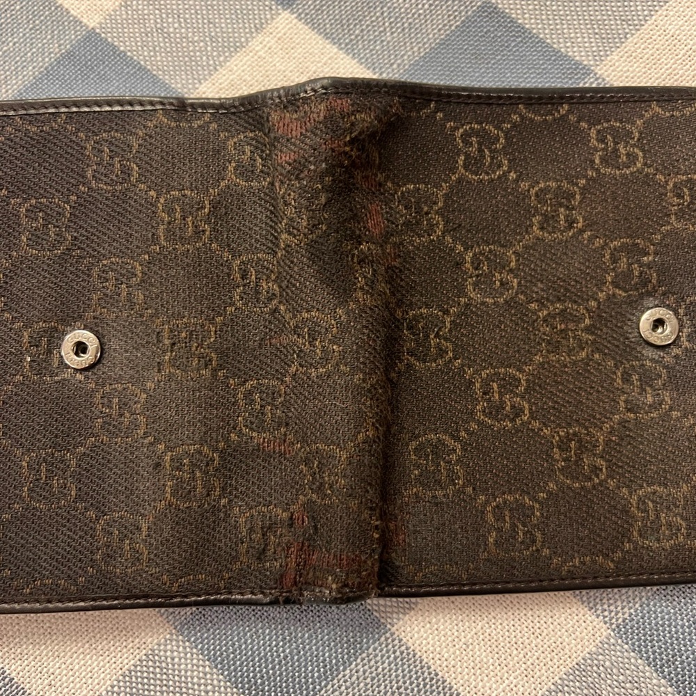 Vintage Gucci Brown Monogram Wallet - Picture 5 of 9